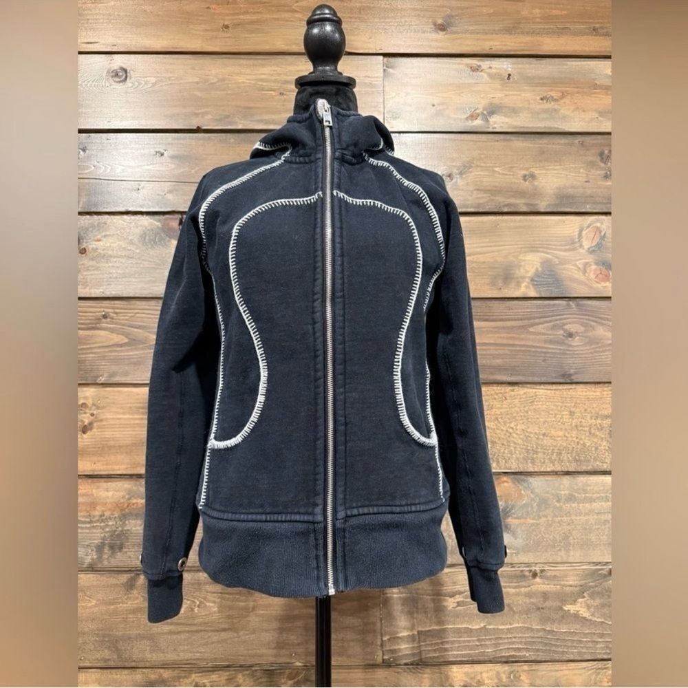 lululemon athletica Navy Blue Zip-Up Hoodie - Picture 2 of 8